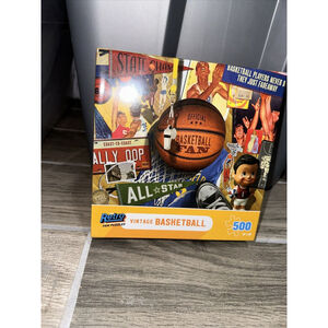 VINTAGE BASKETBALL ~ 500 Piece Jigsaw Puzzle ~ You the Fan Retro Fan Puzzles NEW